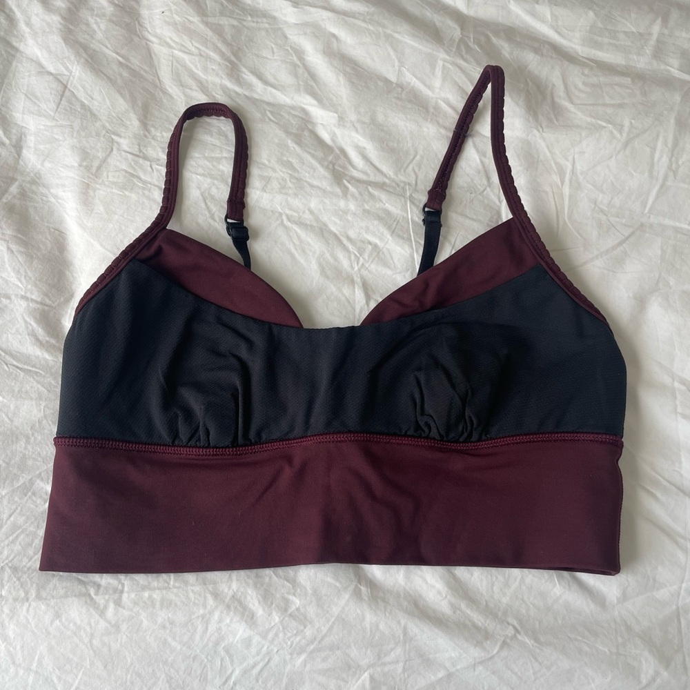 Lululemon Athletica Maroon and Black Bra